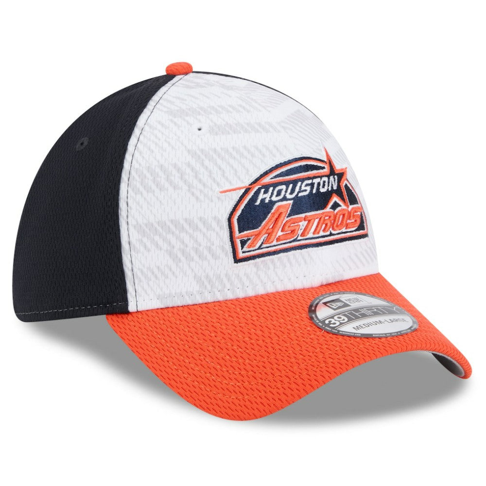 Houston Astros New Era 2025 MLB Clubhouse 39THIRTY Flex Hat - Navy/Orange Hats
