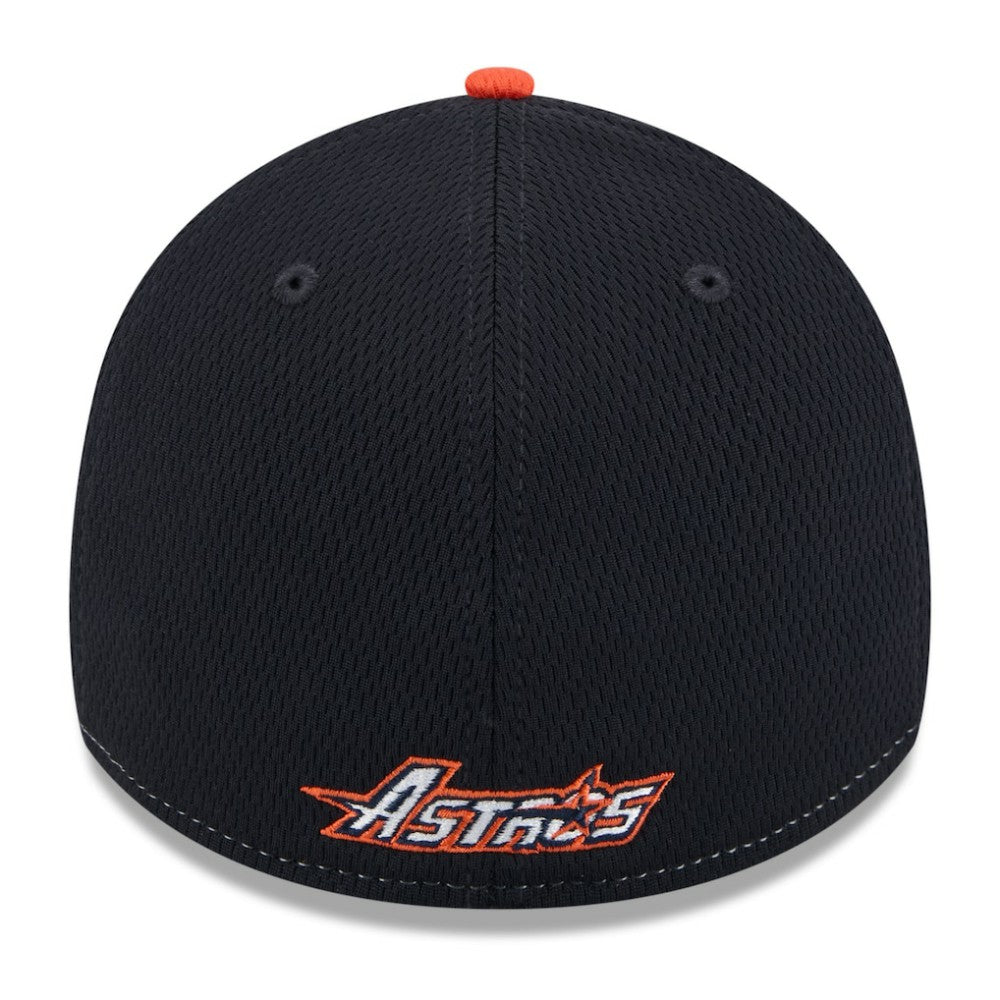 Houston Astros New Era 2025 MLB Clubhouse 39THIRTY Flex Hat - Navy/Orange Hats