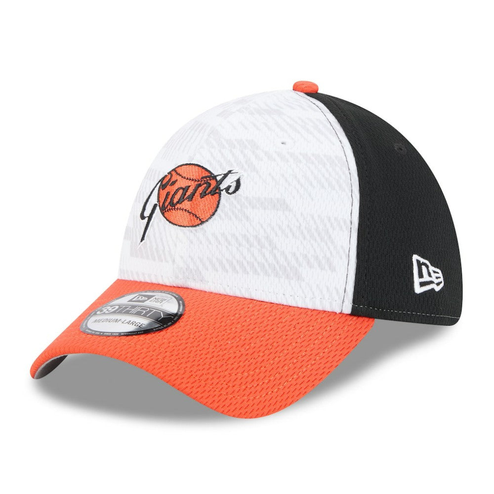San Francisco Giants New Era 2025 MLB Clubhouse 39THIRTY Flex Hat - Black/Orange Hats