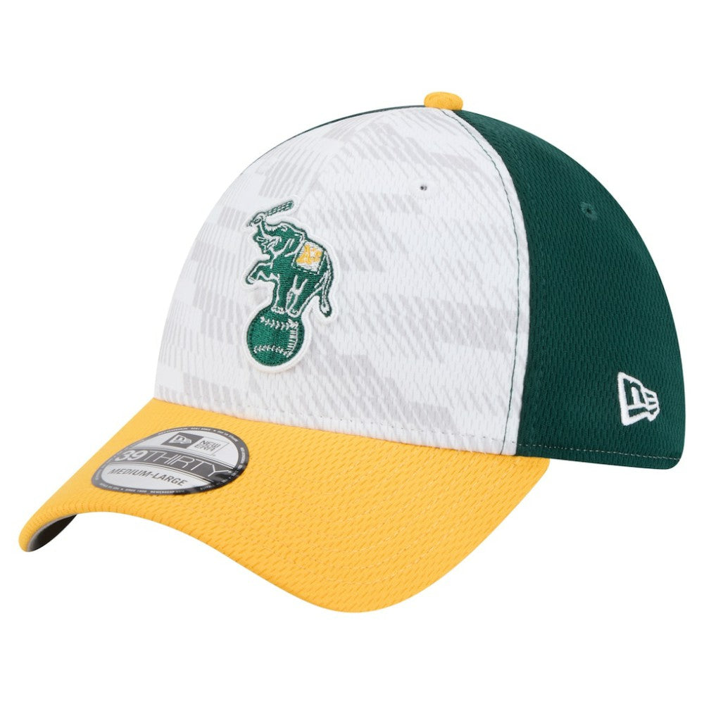 Athletics New Era 2025 MLB Clubhouse 39THIRTY Flex Hat - Dark Green/Gold Hats