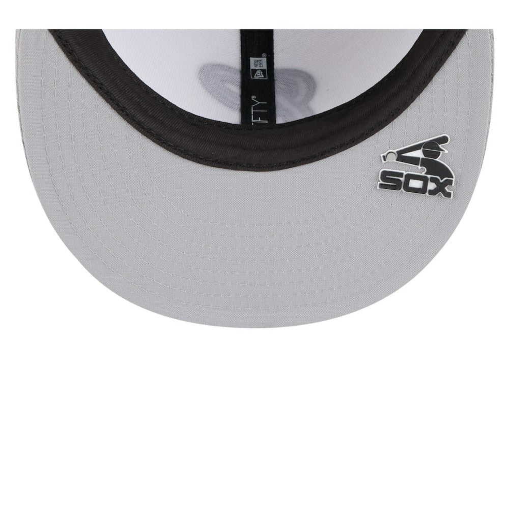 Chicago White Sox New Era 2025 MLB Clubhouse 59FIFTY Fitted Hat - Black/Gray Hats
