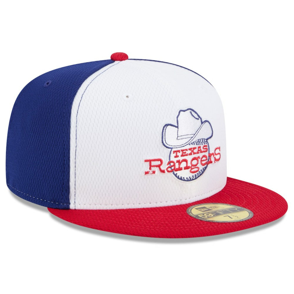Texas Rangers New Era 2025 MLB Clubhouse 59FIFTY Fitted Hat - Royal/Red Hats