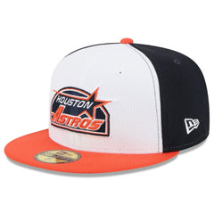 Houston Astros New Era 2025 MLB Clubhouse 59FIFTY Fitted Hat - Navy/Orange Hats