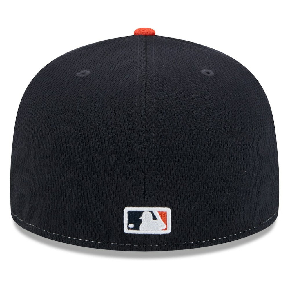 Houston Astros New Era 2025 MLB Clubhouse 59FIFTY Fitted Hat - Navy/Orange Hats