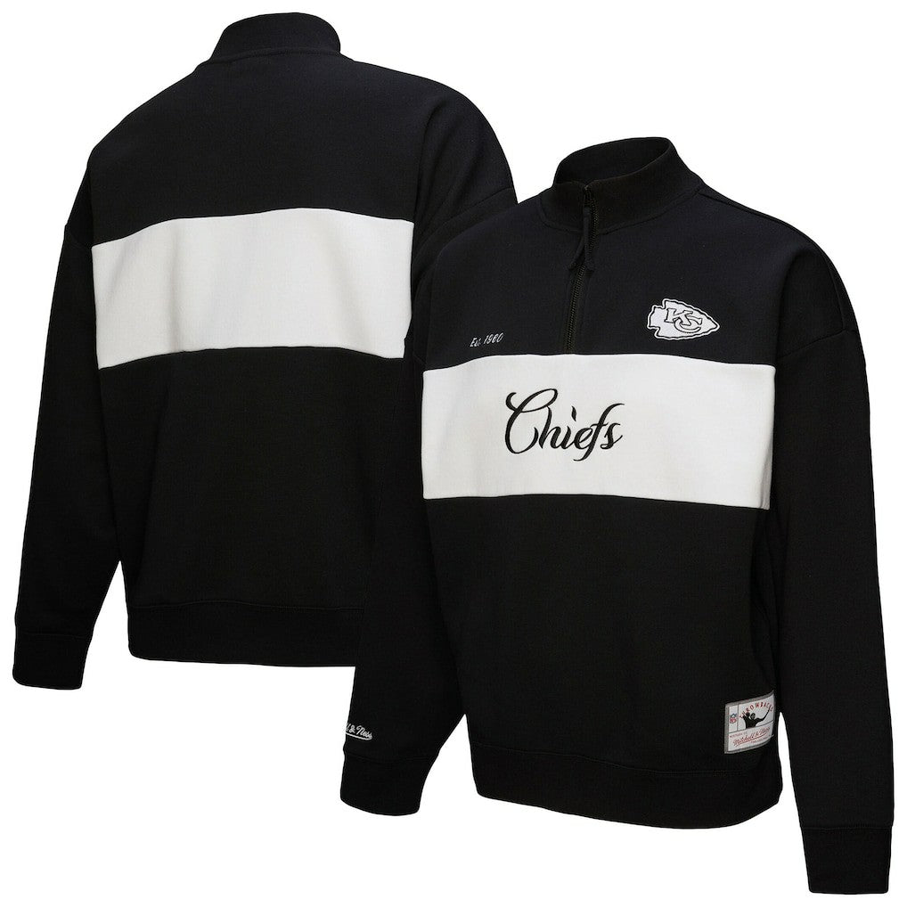 Kansas City Chiefs Women's Quarter-Zip Jacket - Black Jackets