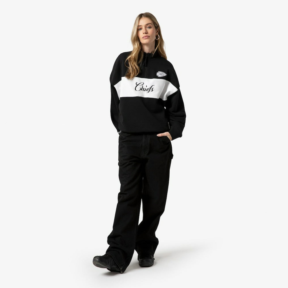 Kansas City Chiefs Women's Quarter-Zip Jacket - Black Jackets