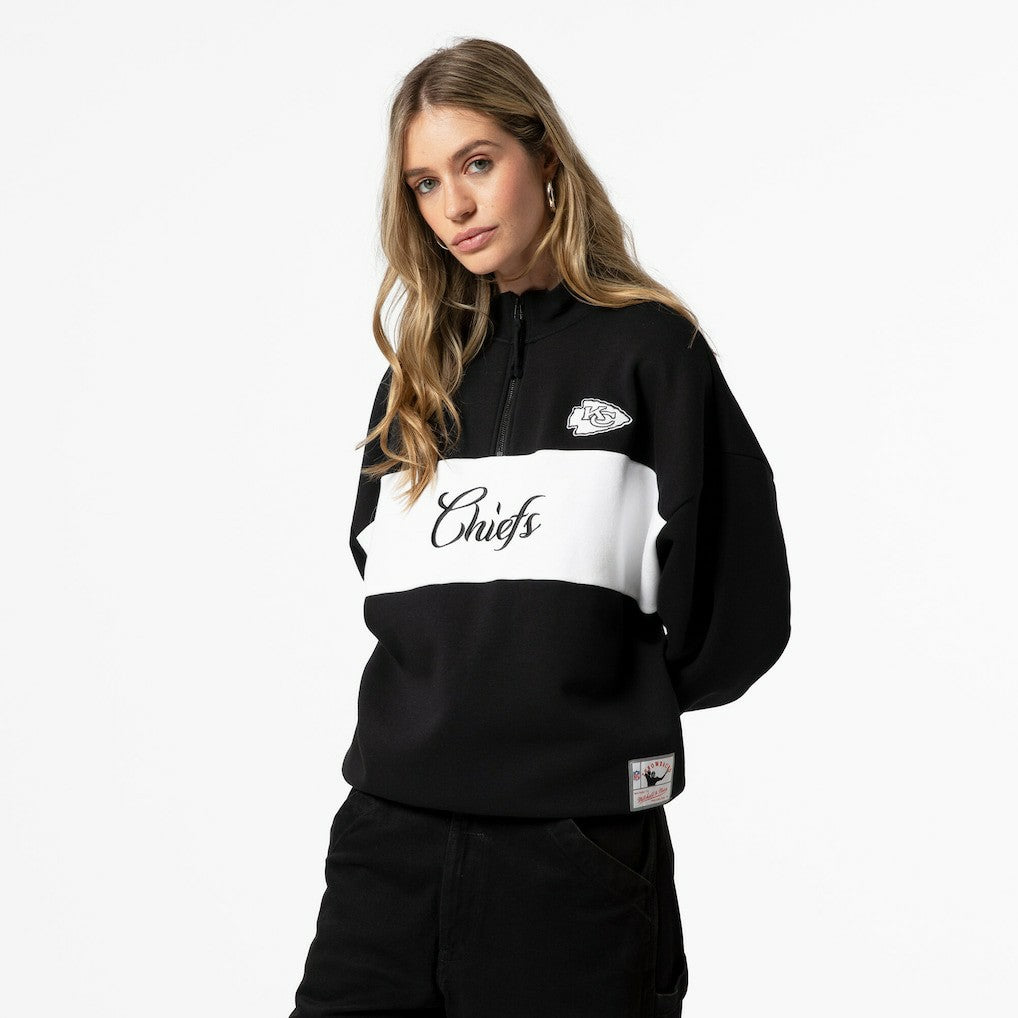 Kansas City Chiefs Women's Quarter-Zip Jacket - Black Jackets