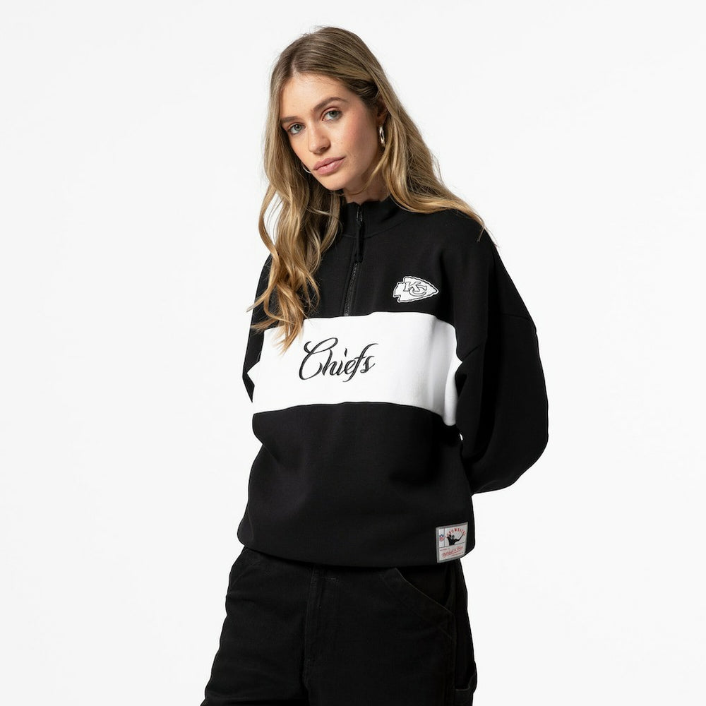 Kansas City Chiefs Women's Quarter-Zip Jacket - Black Jackets