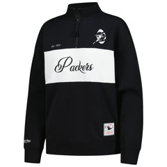 Green Bay Packers Women's Quarter-Zip Jacket - Black Jackets