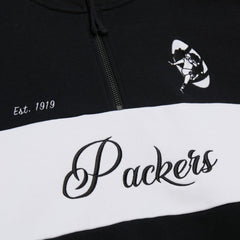 Green Bay Packers Women's Quarter-Zip Jacket - Black Jackets