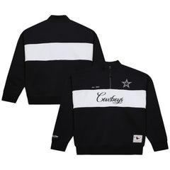 Dallas Cowboys Women's Quarter-Zip Jacket - Black Jackets