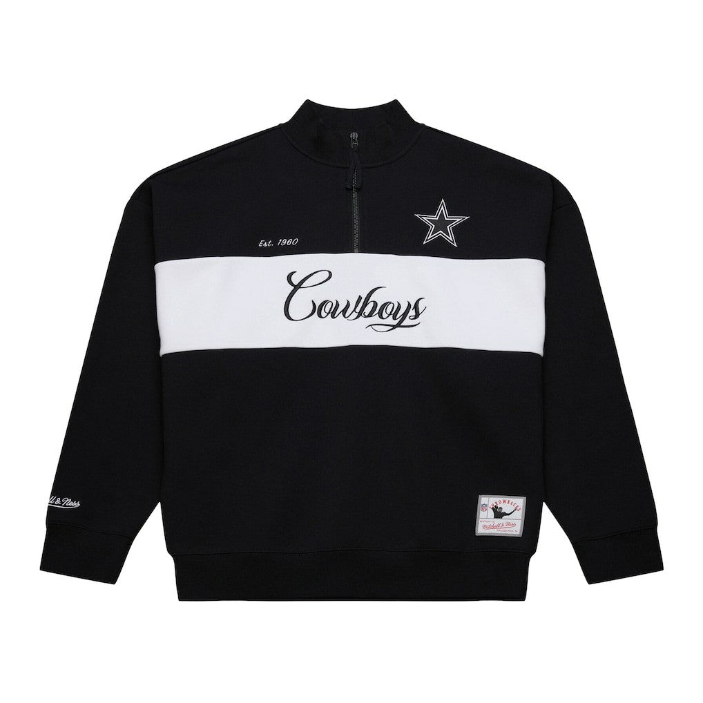 Dallas Cowboys Women's Quarter-Zip Jacket - Black Jackets