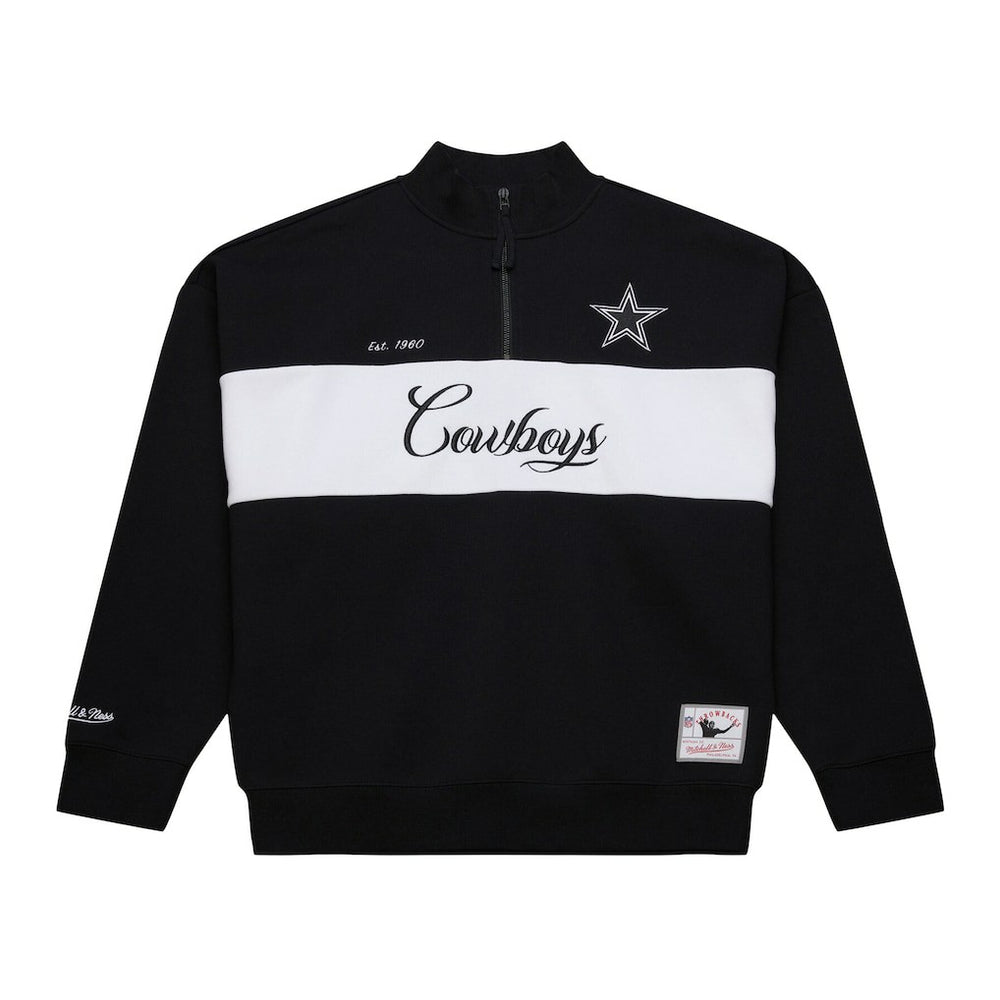 Dallas Cowboys Women's Quarter-Zip Jacket - Black Jackets