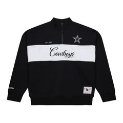 Dallas Cowboys Women's Quarter-Zip Jacket - Black Jackets