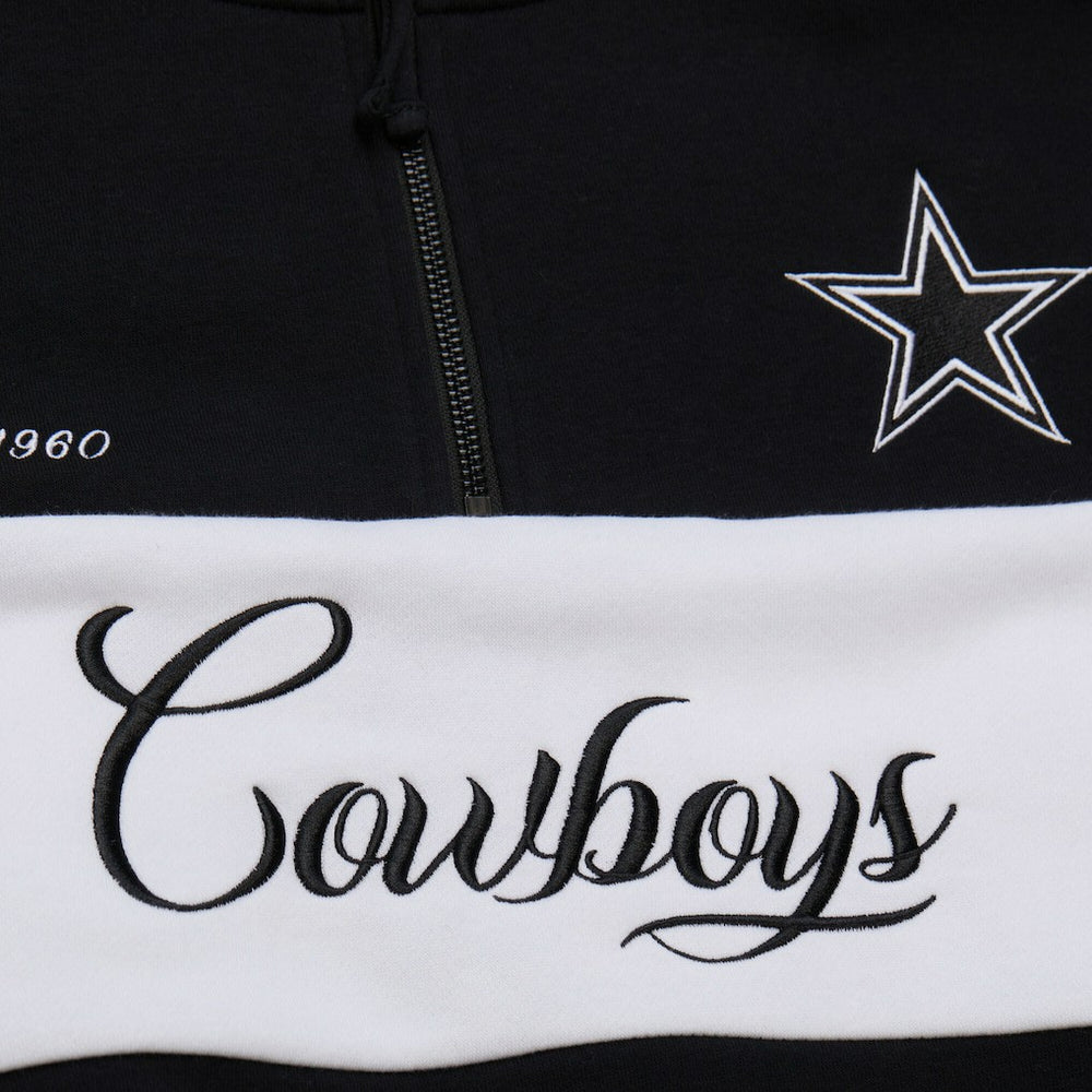 Dallas Cowboys Women's Quarter-Zip Jacket - Black Jackets