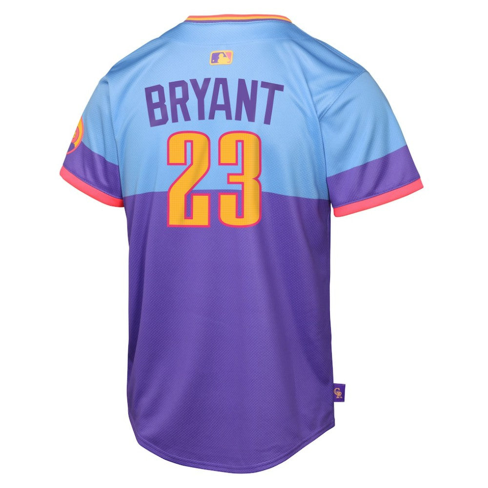 Kris Bryant Colorado Rockies Nike Youth 2025 City Connect Limited Player Jersey - Purple/Light Blue Jerseys