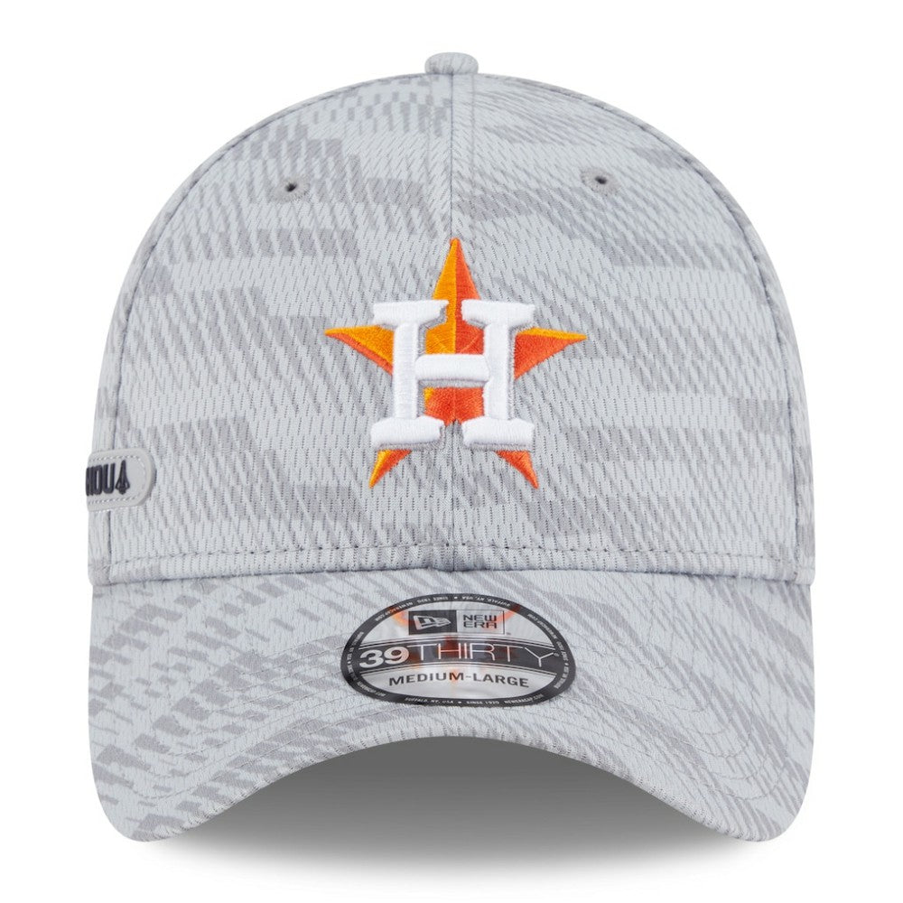 Houston Astros New Era 2025 MLB Clubhouse 39THIRTY Flex Hat - Gray Hats