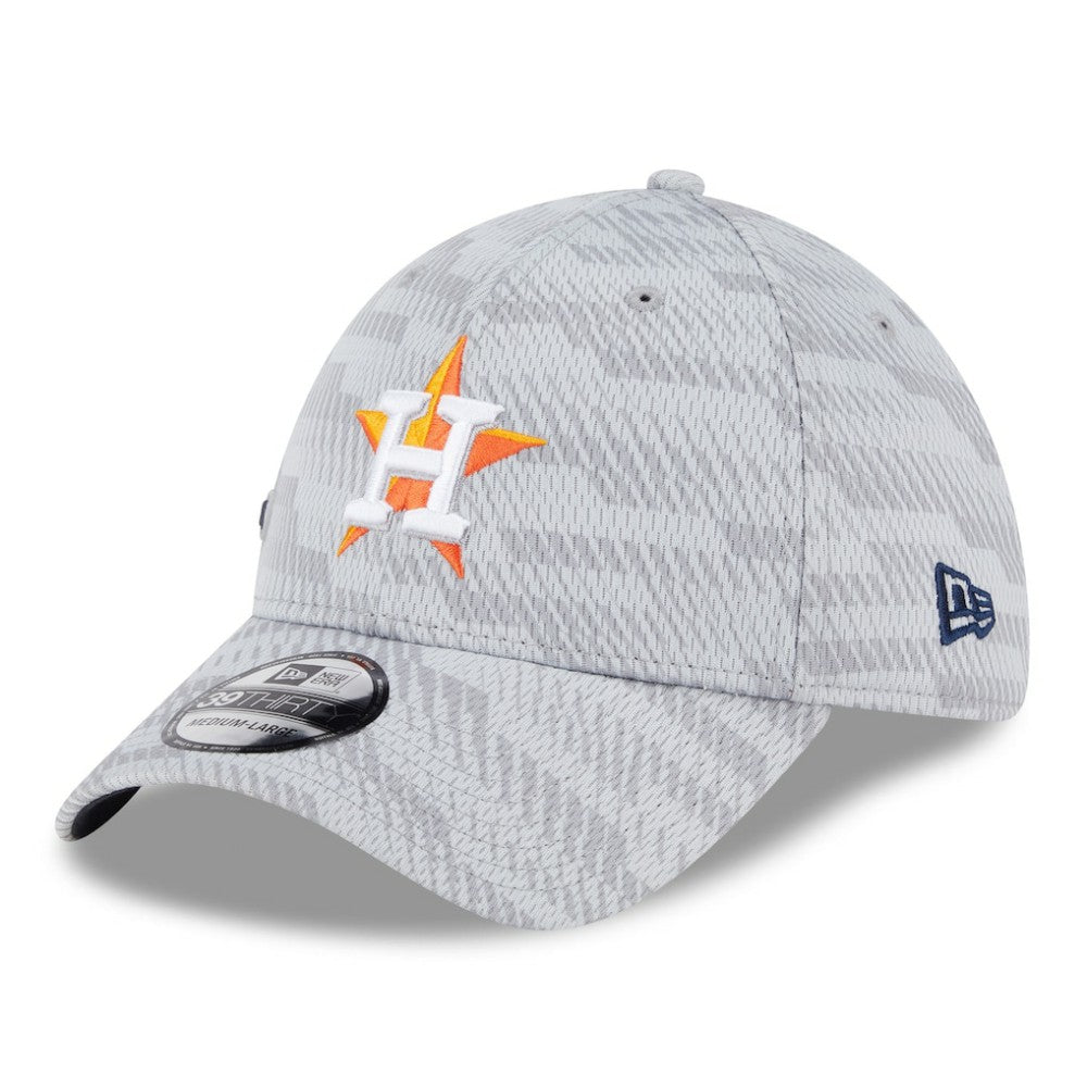 Houston Astros New Era 2025 MLB Clubhouse 39THIRTY Flex Hat - Gray Hats