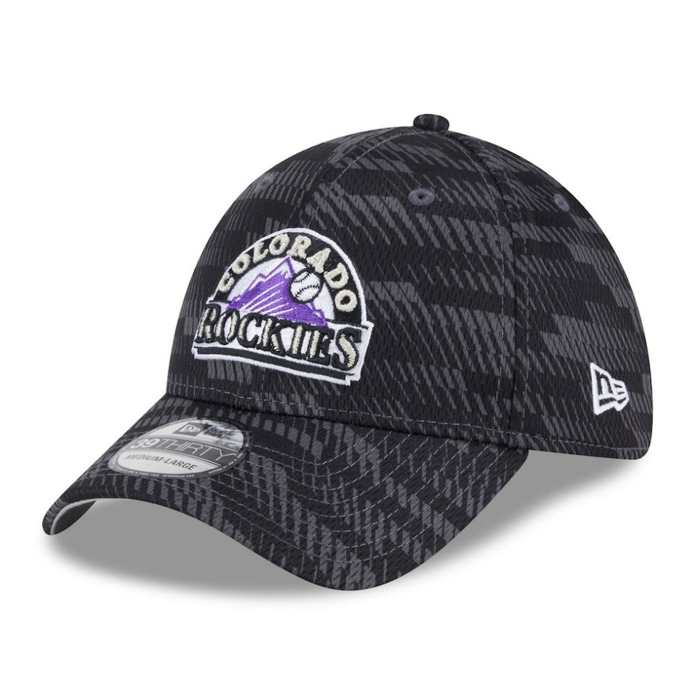 Colorado Rockies New Era 2025 MLB Clubhouse 39THIRTY Flex Hat - Black Hats
