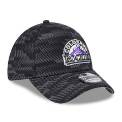 Colorado Rockies New Era 2025 MLB Clubhouse 39THIRTY Flex Hat - Black Hats
