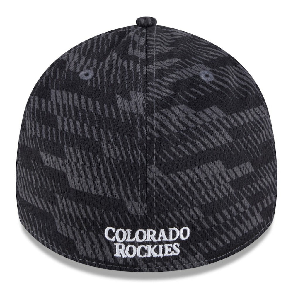 Colorado Rockies New Era 2025 MLB Clubhouse 39THIRTY Flex Hat - Black Hats