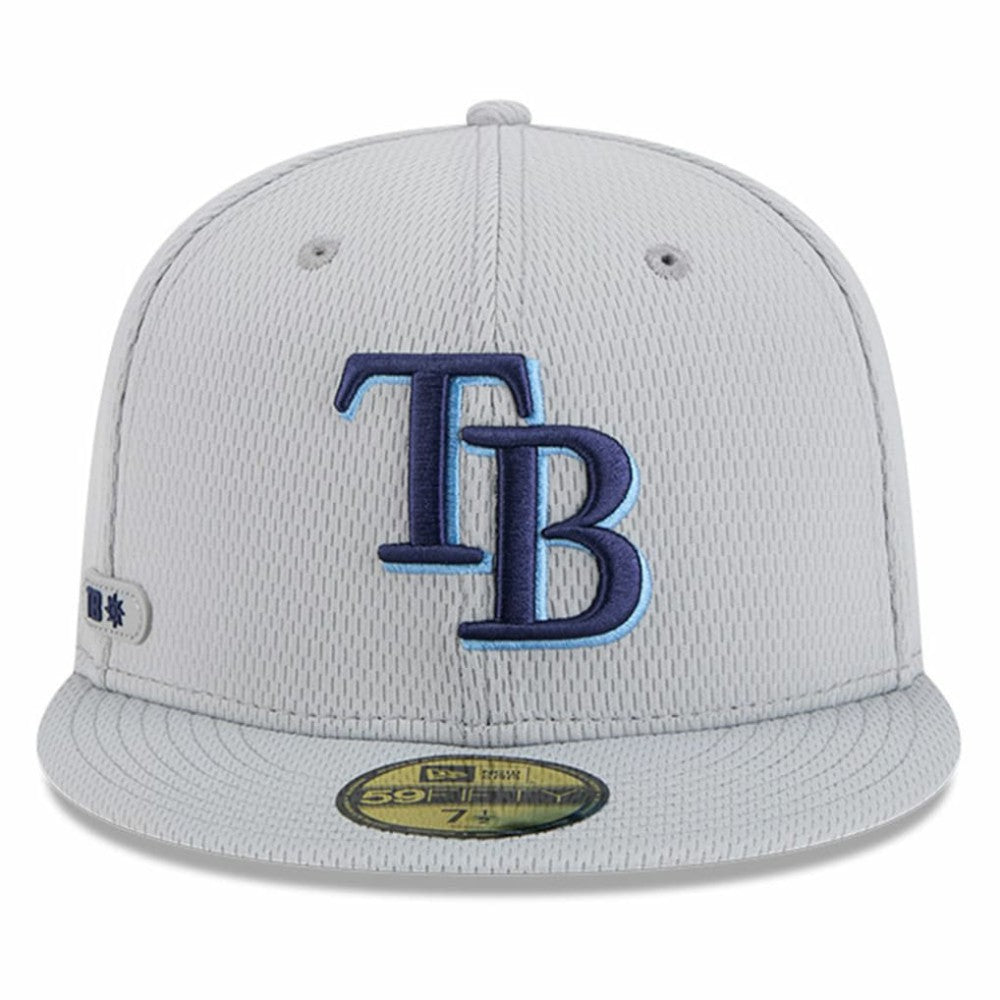 Tampa Bay Rays New Era 2025 MLB Clubhouse 59FIFTY Fitted Hat - Gray Hats