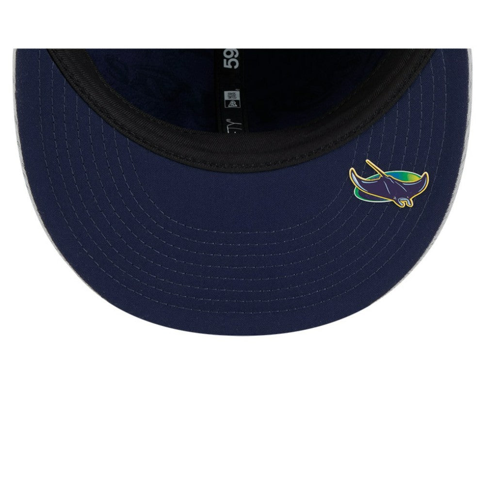 Tampa Bay Rays New Era 2025 MLB Clubhouse 59FIFTY Fitted Hat - Gray Hats