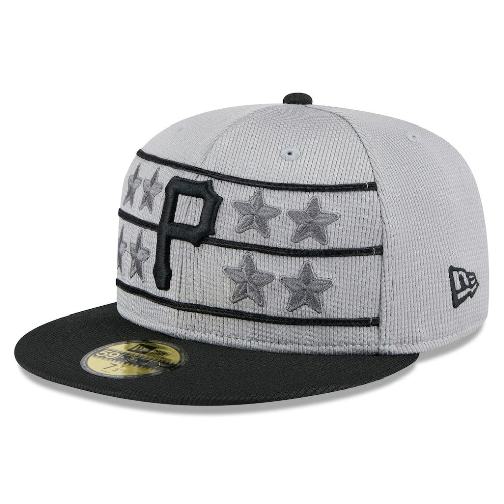 Pittsburgh Pirates New Era 2025 Batting Practice 59FIFTY Fitted Hat - Gray/Black Hats