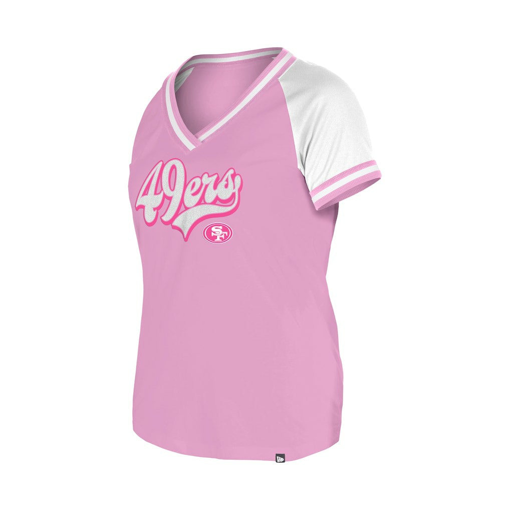 San Francisco 49ers New Era Women's Mommy & Me V-Neck T-Shirt - Pink T-shirts