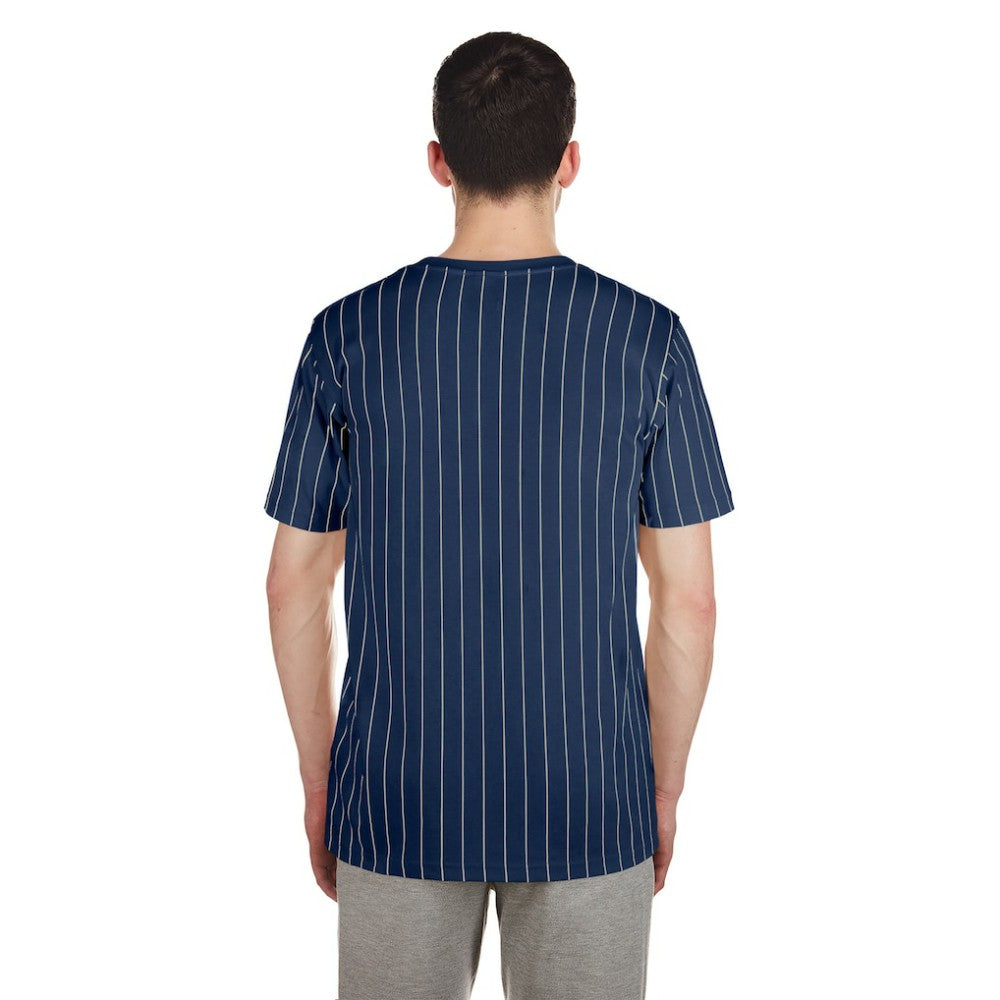 Tampa Bay Rays New Era Throwback Pinstripe T-Shirt - Navy T-shirts