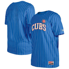 Chicago Cubs New Era Throwback Pinstripe T-Shirt - Royal T-shirts