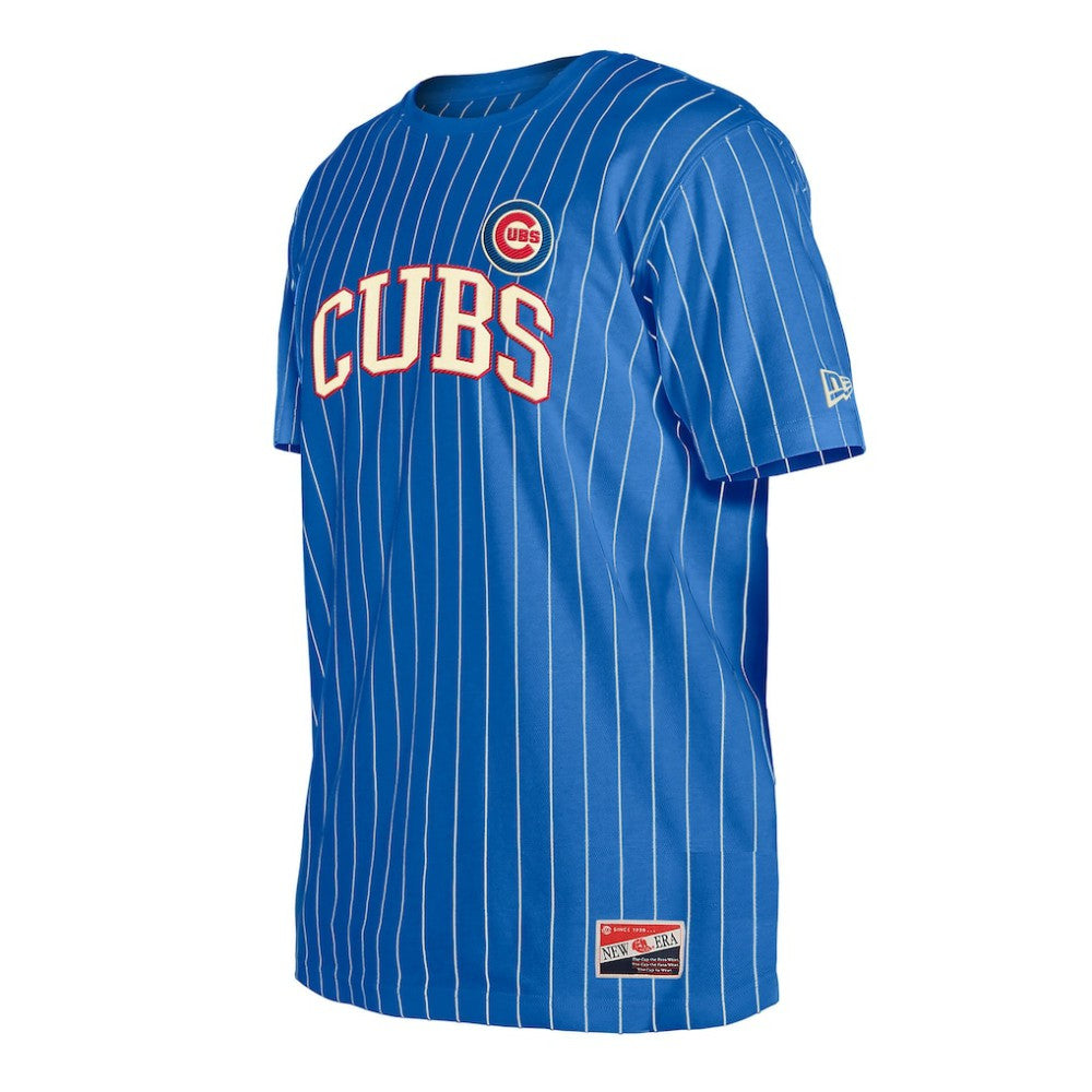 Chicago Cubs New Era Throwback Pinstripe T-Shirt - Royal T-shirts