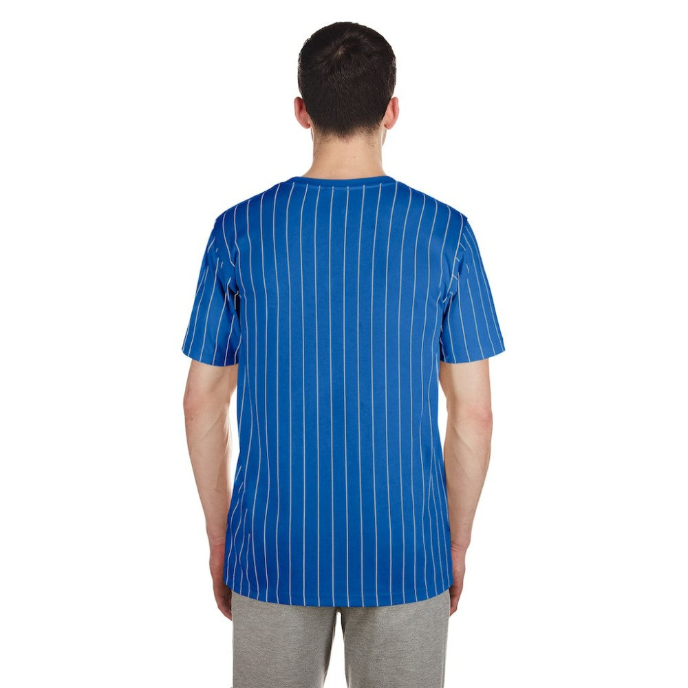 Chicago Cubs New Era Throwback Pinstripe T-Shirt - Royal T-shirts