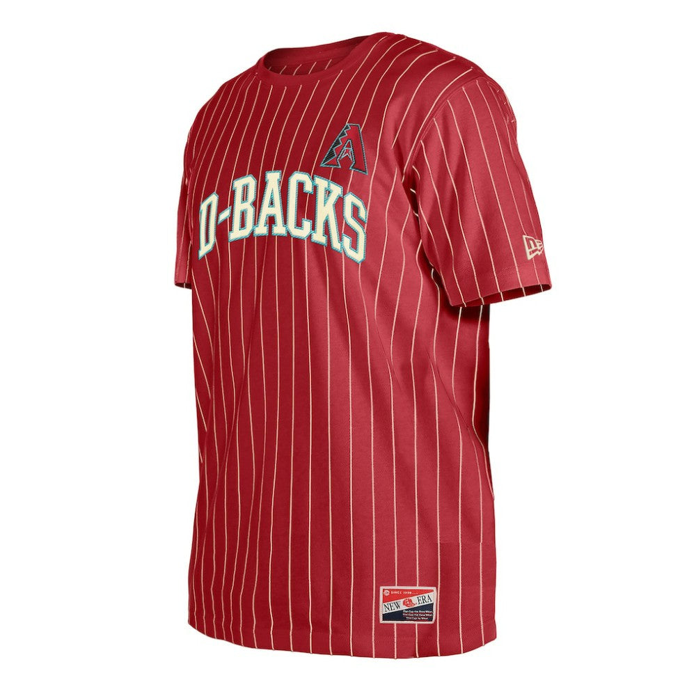 Arizona Diamondbacks New Era Throwback Pinstripe T-Shirt - Red T-shirts