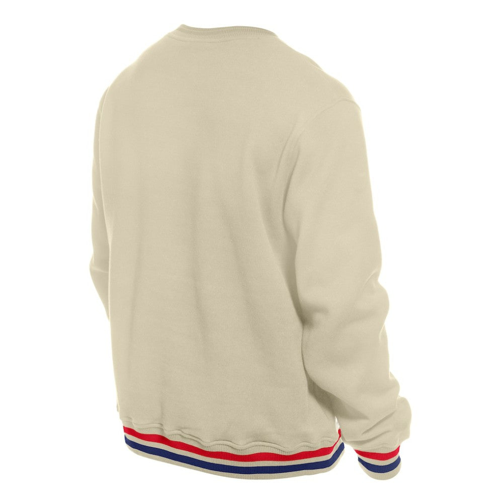 Philadelphia Phillies New Era Throwback Pullover Sweatshirt - Cream Pullover