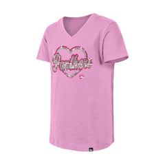 Florida Panthers New Era Girl's Youth Flip Sequin V-Neck T-Shirt - Pink | US 201889041