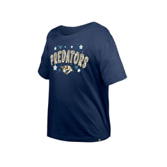 Nashville Predators New Era Girl's Youth Flip Sequin T-Shirt - Navy | US 201889067