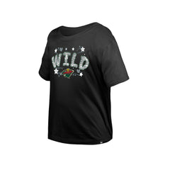 Minnesota Wild New Era Girl's Youth Flip Sequin T-Shirt - Black | US 201889074