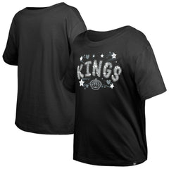 Los Angeles Kings New Era Girl's Youth Flip Sequin T-Shirt - Black | US 201889080