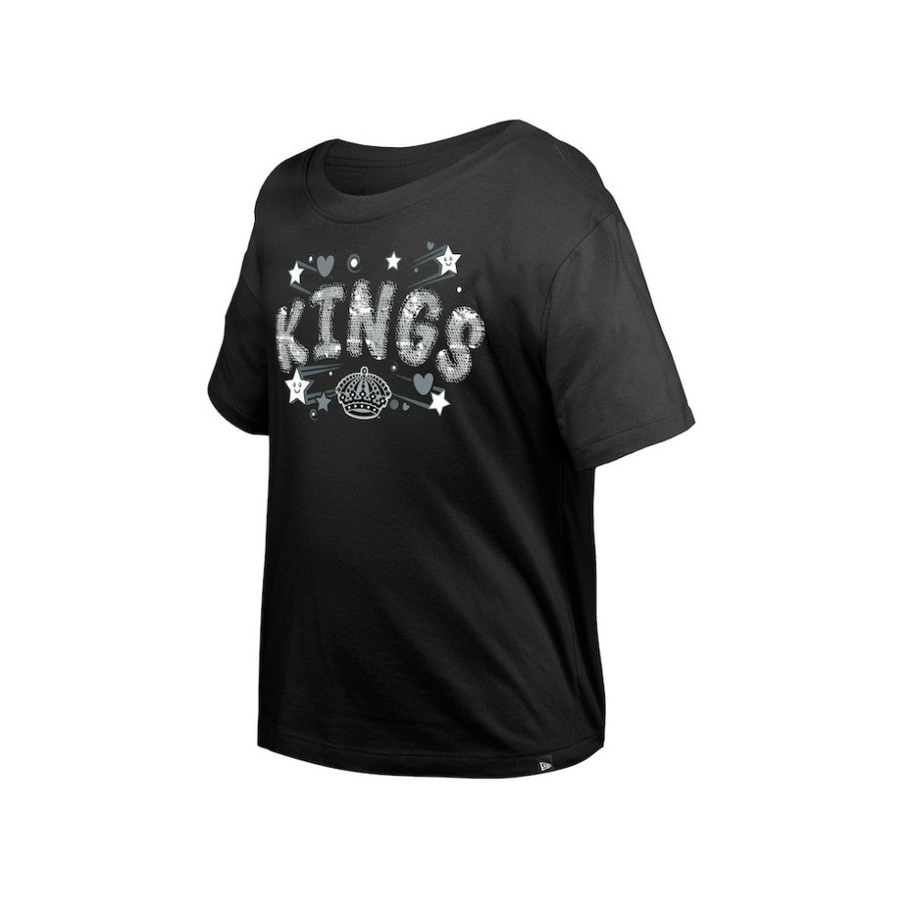 Los Angeles Kings New Era Girl's Youth Flip Sequin T-Shirt - Black | US 201889080