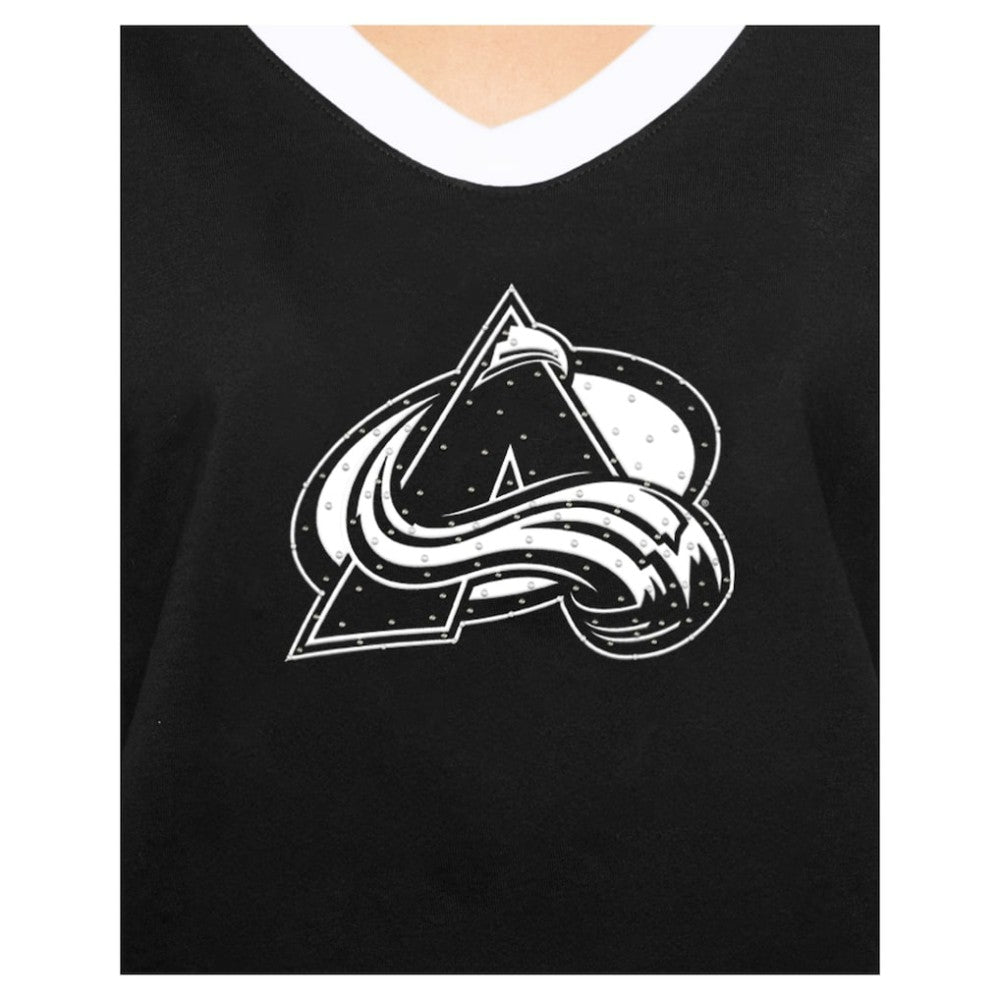 Colorado Avalanche New Era Women's Game Day Rhinestuds T-Shirt - Black | US 201889149