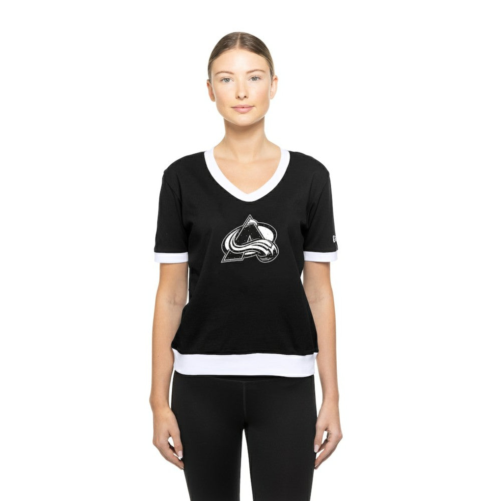 Colorado Avalanche New Era Women's Game Day Rhinestuds T-Shirt - Black | US 201889149