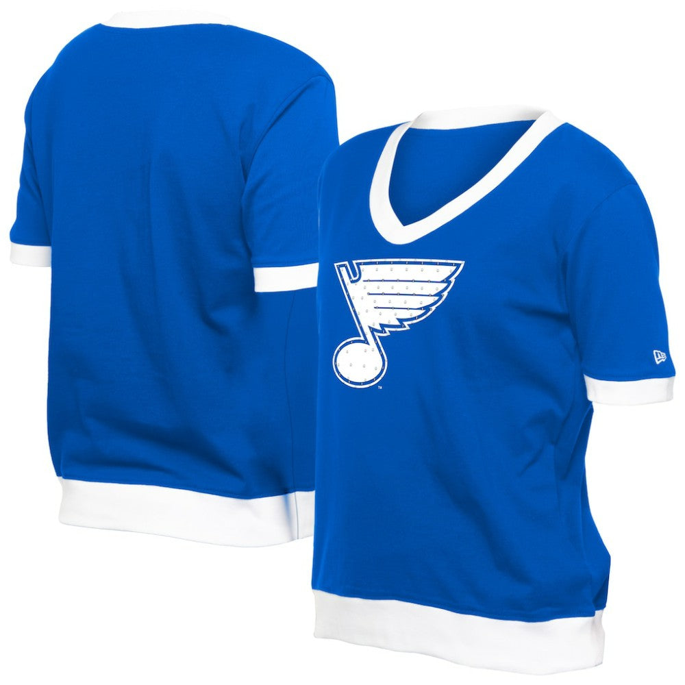 St. Louis Blues New Era Women's Game Day Rhinestuds T-Shirt - Blue | US 201889155