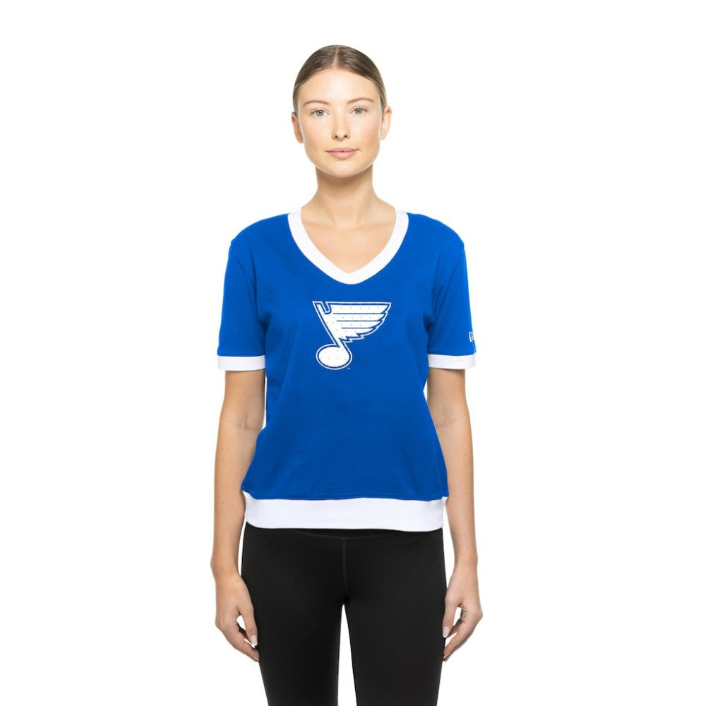 St. Louis Blues New Era Women's Game Day Rhinestuds T-Shirt - Blue | US 201889155