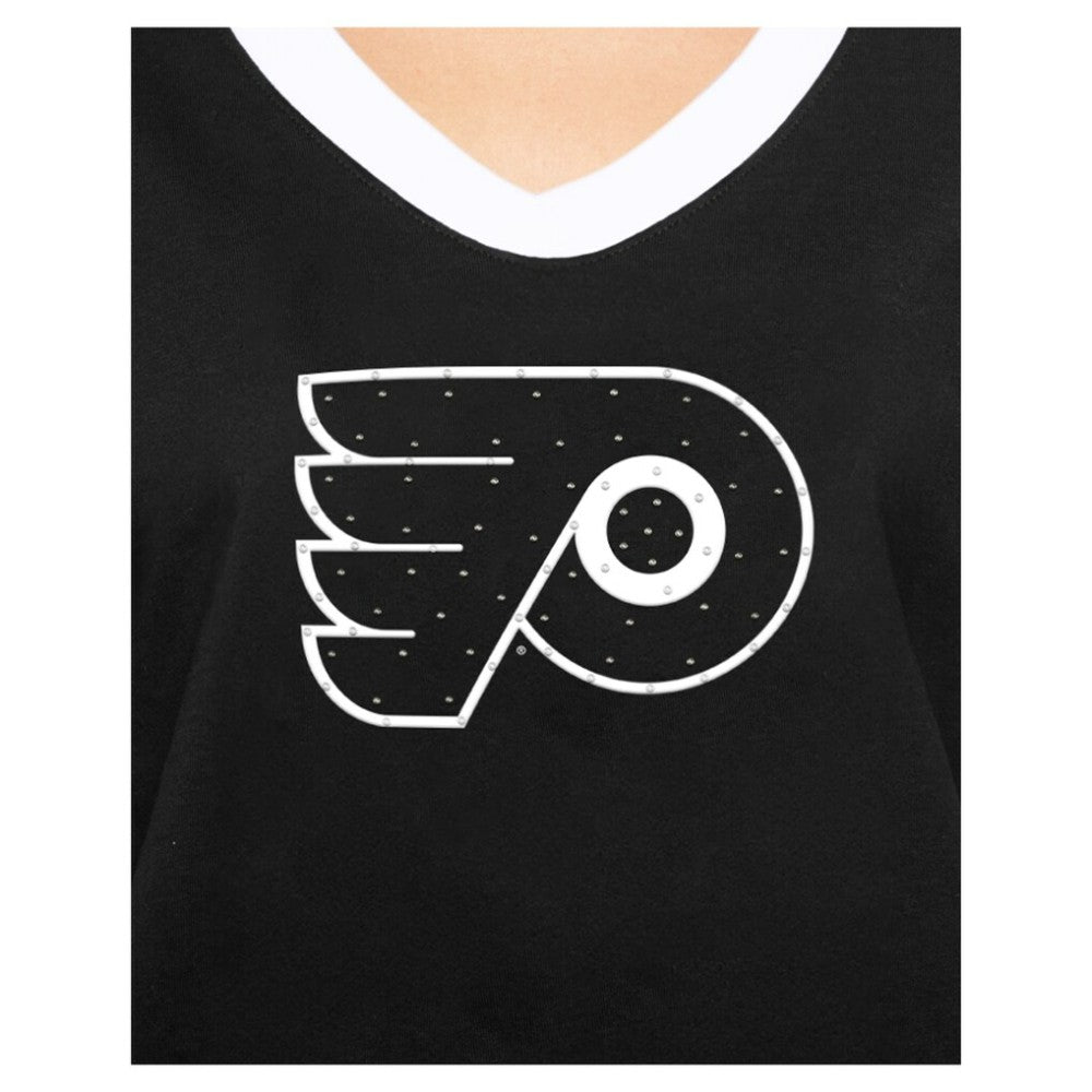 Philadelphia Flyers New Era Women's Game Day Rhinestuds T-Shirt - Black | US 201889158