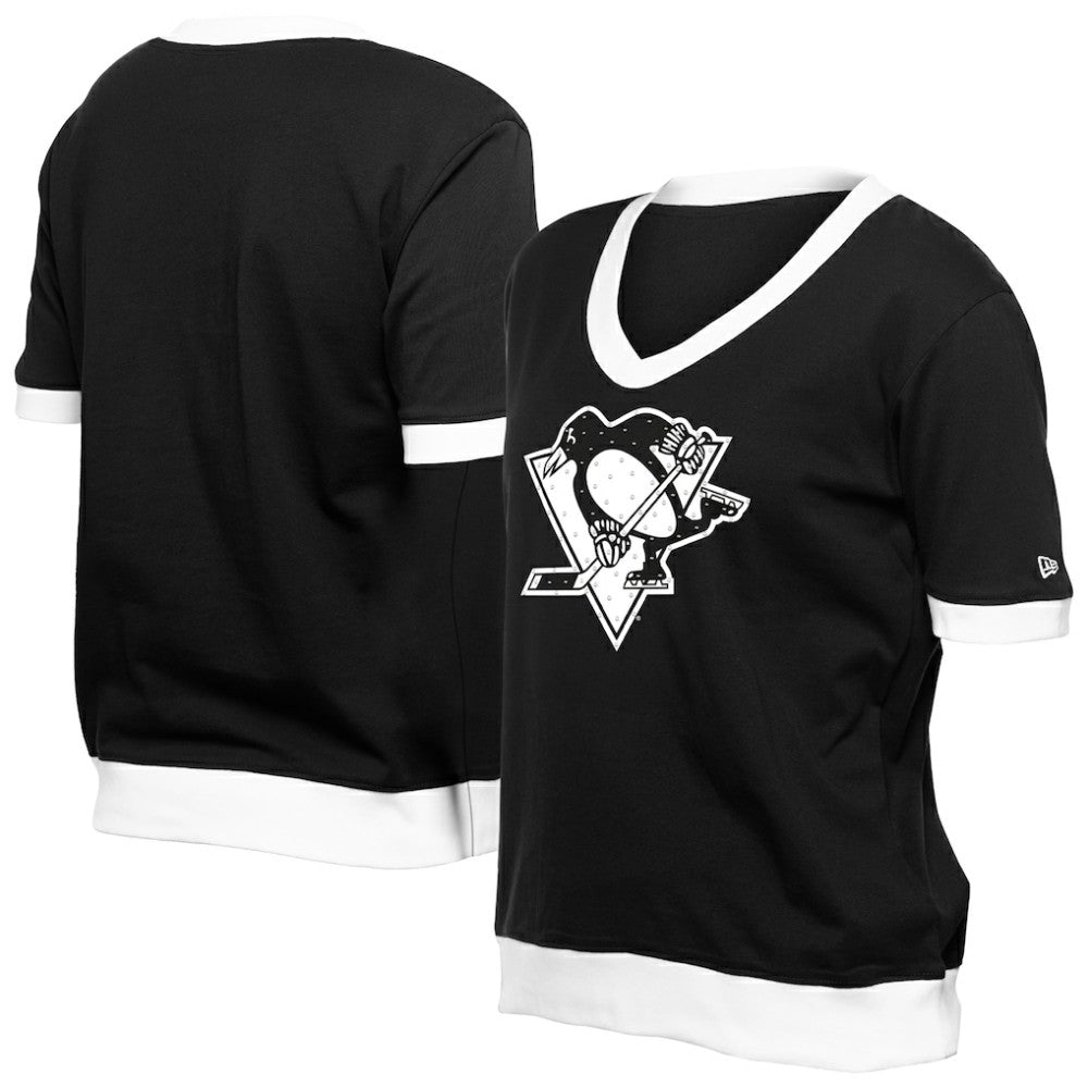 Pittsburgh Penguins New Era Women's Game Day Rhinestuds T-Shirt - Black | US 201889159
