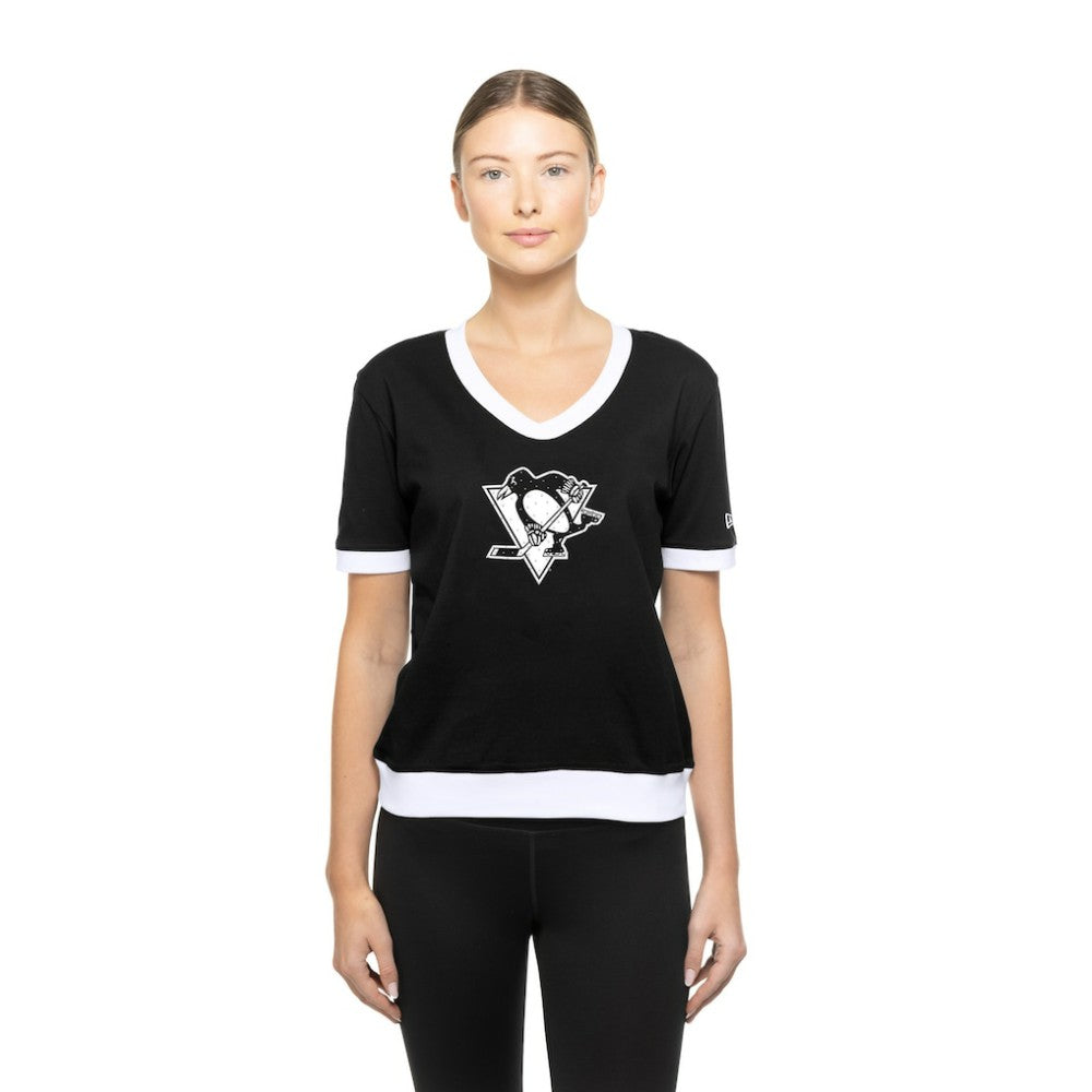 Pittsburgh Penguins New Era Women's Game Day Rhinestuds T-Shirt - Black | US 201889159