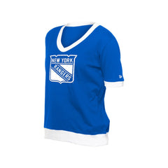 New York Rangers New Era Women's Game Day Rhinestuds T-Shirt - Blue | US 201889161