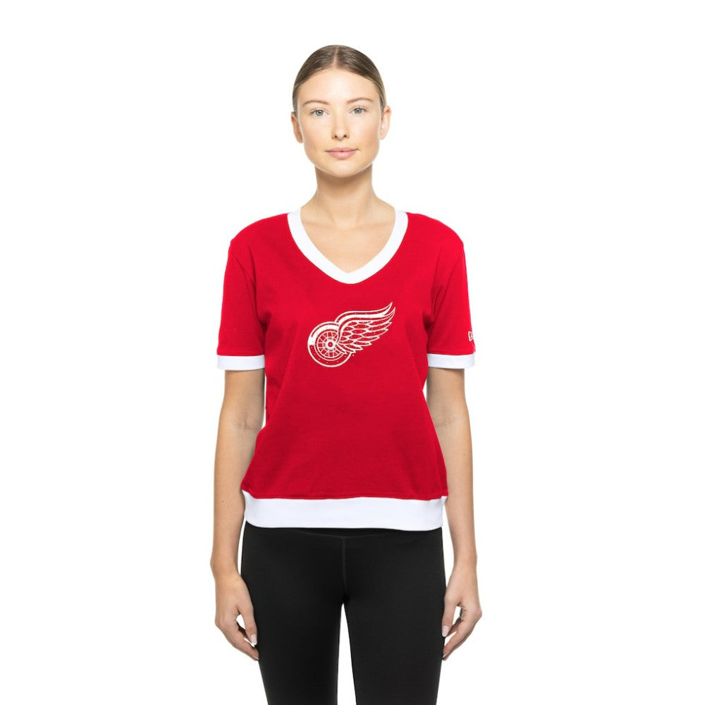 Detroit Red Wings New Era Women's Game Day Rhinestuds T-Shirt - Red | US 201889166