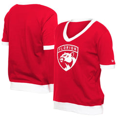 Florida Panthers New Era Women's Game Day Rhinestuds T-Shirt - Red | US 201889169